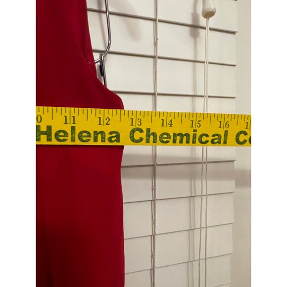 En Focus Studio Shift Mini Dress Beaded Neckline Stretch Bright Red Women's Sz 4 - Picture 9 of 9